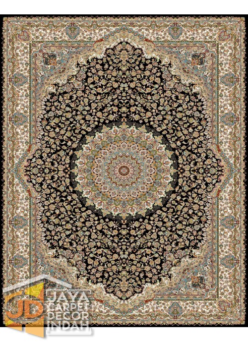 Karpet Permadani Solomon 700 Reeds Deniz Black 3610 ukuran 120x160,160x230, 200x300, 250x350, 300x400